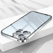 Custodia per telefono in metallo satinato, For iPhone 13, For iPhone 13 Pro, For iPhone 13 Pro Max, For iPhone 12, For iPhone 12 Pro, For iPhone 12 Pro Max