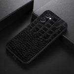 Custodia in pelle con trama coccodrillo per smartphone compatibil