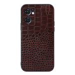 Custodia in pelle con trama coccodrillo per smartphone compatibil