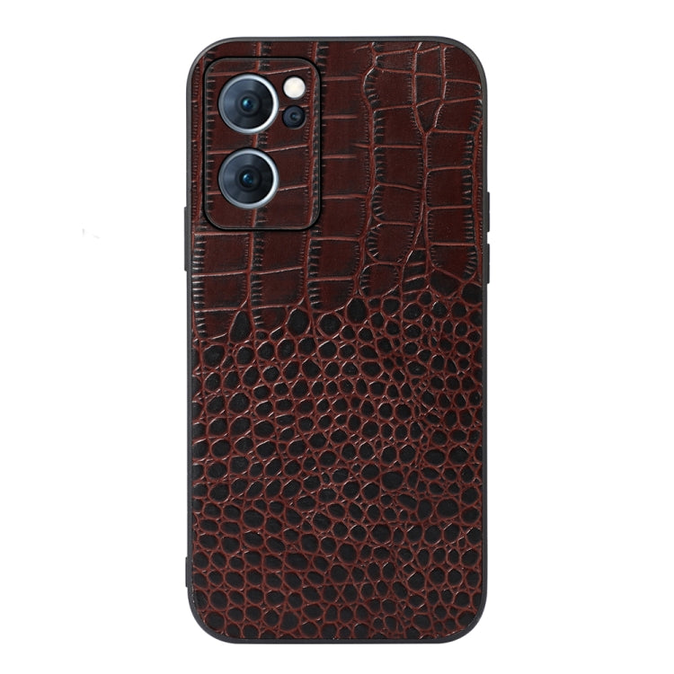 Custodia in pelle con trama coccodrillo per smartphone compatibil