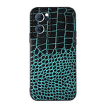 Custodia in pelle con trama coccodrillo per smartphone compatibil