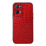 Custodia in pelle con trama coccodrillo per smartphone compatibil