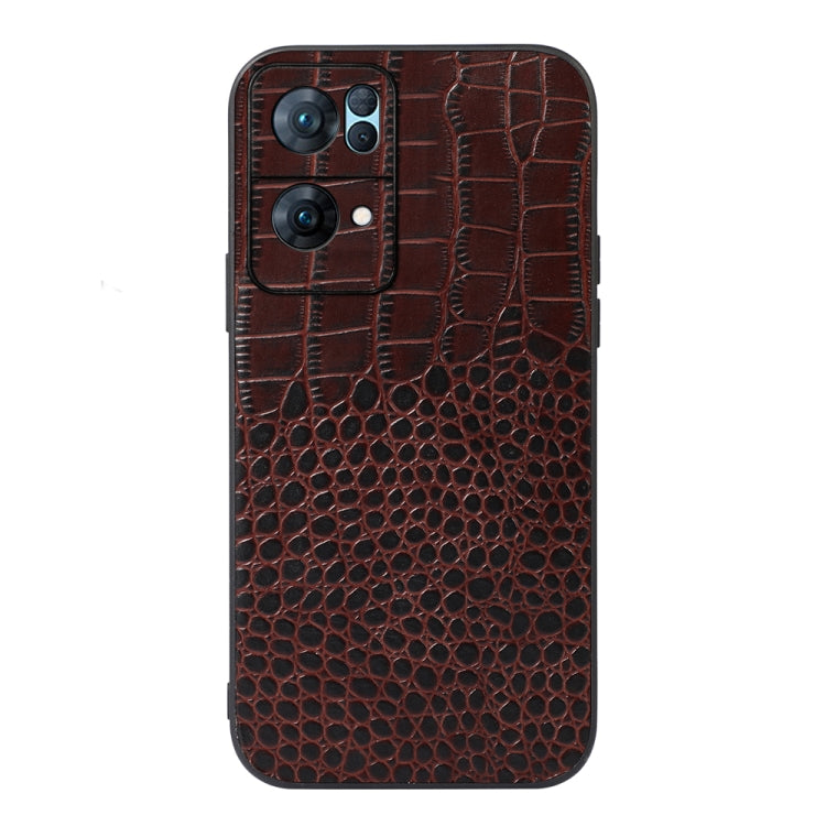 Custodia in pelle con trama coccodrillo per smartphone compatibil