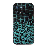 Custodia in pelle con trama coccodrillo per smartphone compatibil