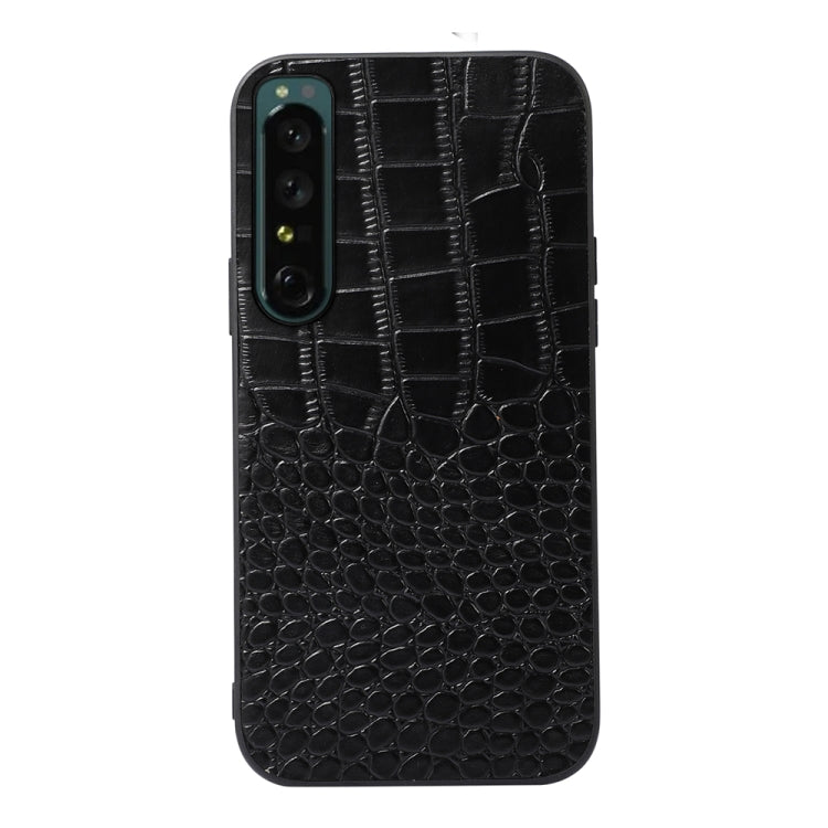 Custodia in pelle con trama coccodrillo per smartphone compatibil