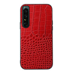 Custodia in pelle con trama coccodrillo per smartphone compatibil