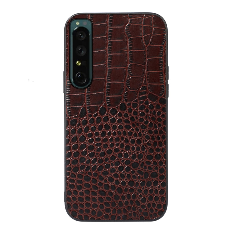 Custodia in pelle con trama coccodrillo per smartphone compatibil