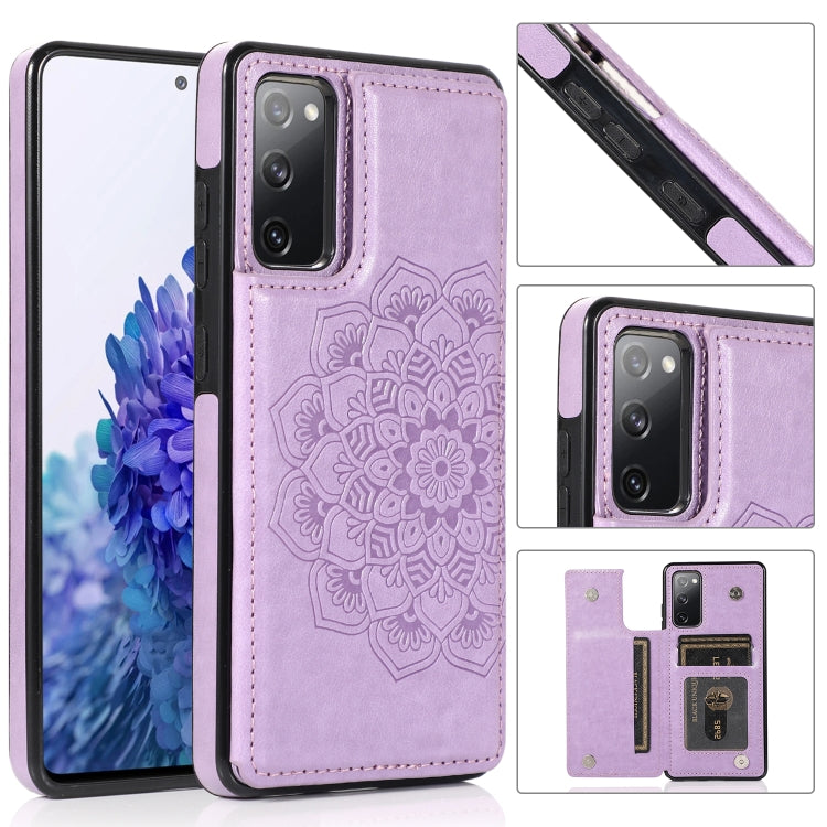 Custodia per telefono con doppia fibbia Mandala PU + TPU, For Samsung Galaxy S20 FE, For Samsung Galaxy A21s, For Samsung Galaxy A22, For Samsung Galaxy A32