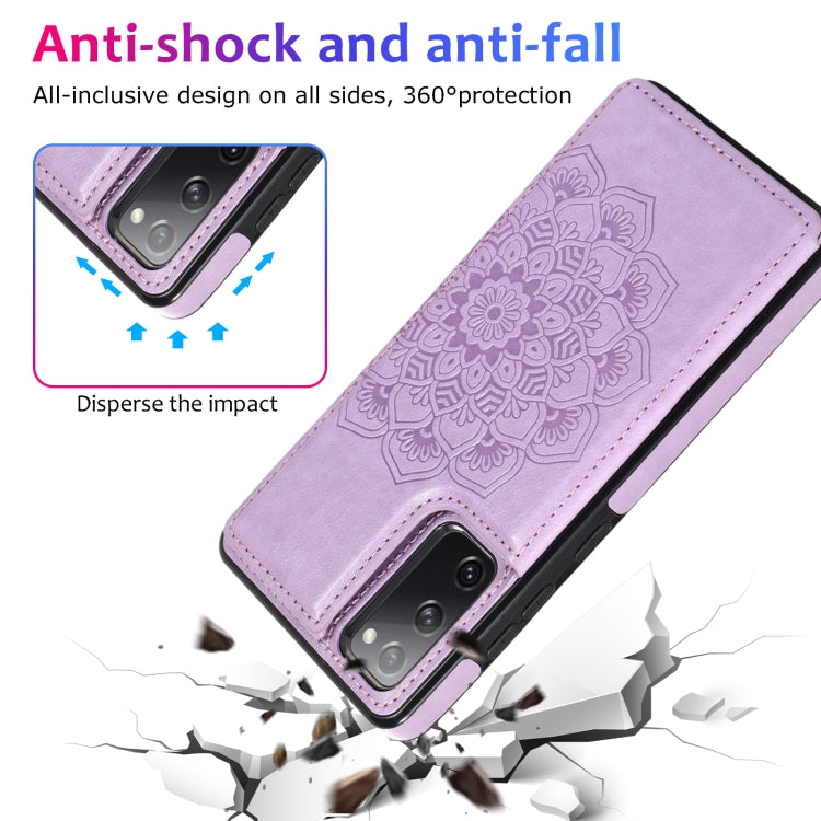 Custodia per telefono con doppia fibbia Mandala PU + TPU, For Samsung Galaxy S20 FE, For Samsung Galaxy A21s, For Samsung Galaxy A22, For Samsung Galaxy A32