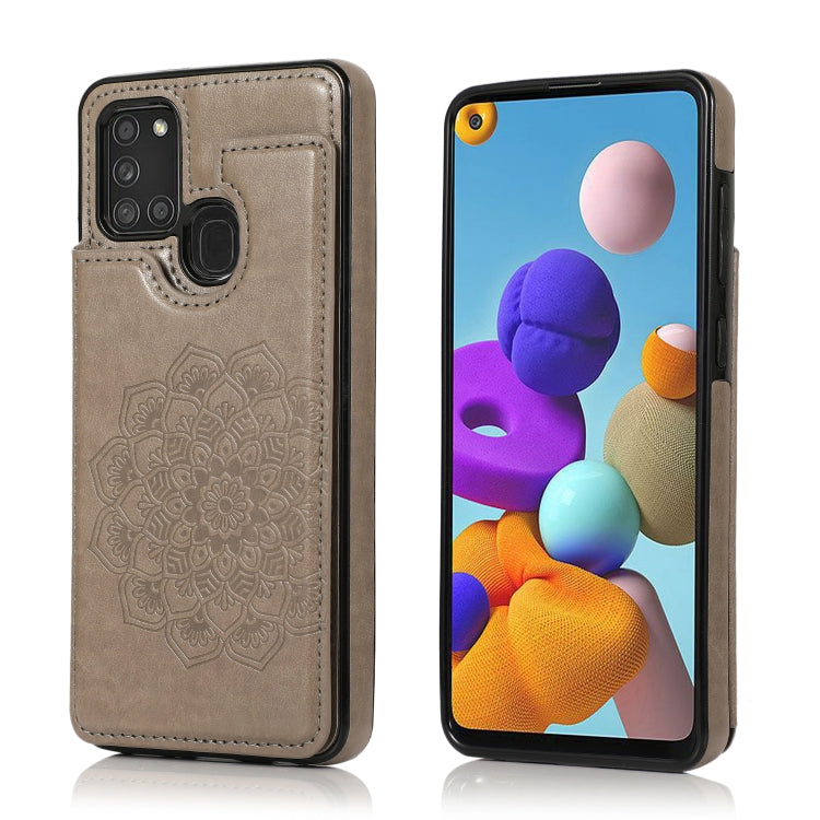 Custodia per telefono con doppia fibbia Mandala PU + TPU, For Samsung Galaxy S20 FE, For Samsung Galaxy A21s, For Samsung Galaxy A22, For Samsung Galaxy A32