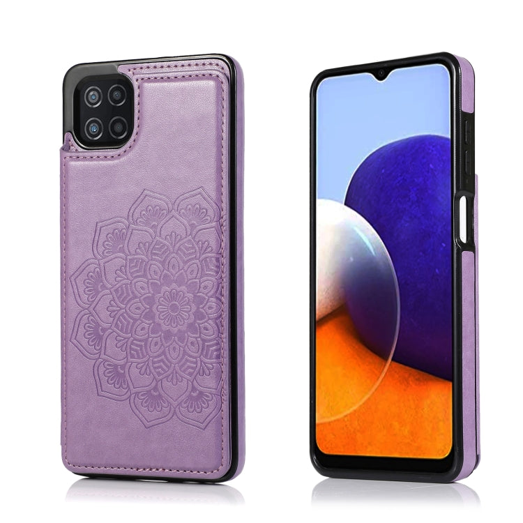 Custodia per telefono con doppia fibbia Mandala PU + TPU, For Samsung Galaxy S20 FE, For Samsung Galaxy A21s, For Samsung Galaxy A22, For Samsung Galaxy A32