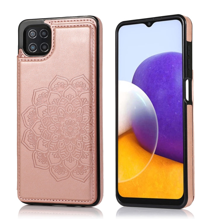 Custodia per telefono con doppia fibbia Mandala PU + TPU, For Samsung Galaxy S20 FE, For Samsung Galaxy A21s, For Samsung Galaxy A22, For Samsung Galaxy A32