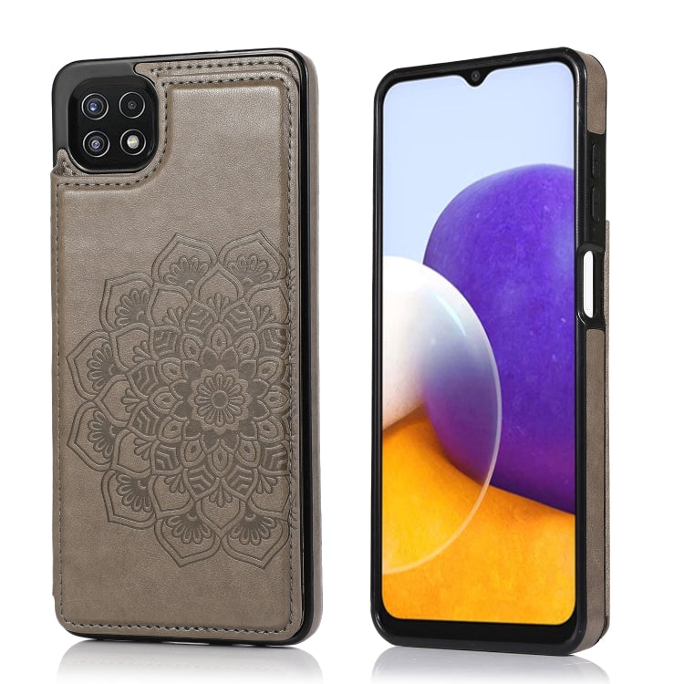 Custodia per telefono con doppia fibbia Mandala PU + TPU, For Samsung Galaxy S20 FE, For Samsung Galaxy A21s, For Samsung Galaxy A22, For Samsung Galaxy A32