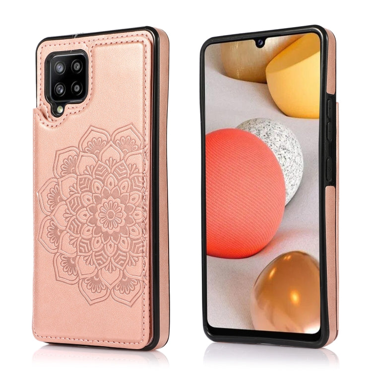 Custodia per telefono con doppia fibbia Mandala PU + TPU, For Samsung Galaxy A42 5G, For Samsung Galaxy S21+ 5G, For Samsung Galaxy S21 Ultra 5G, For Samsung Galaxy S21 5G