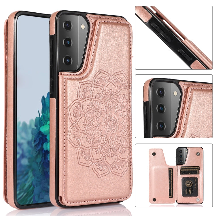 Custodia per telefono con doppia fibbia Mandala PU + TPU, For Samsung Galaxy A42 5G, For Samsung Galaxy S21+ 5G, For Samsung Galaxy S21 Ultra 5G, For Samsung Galaxy S21 5G