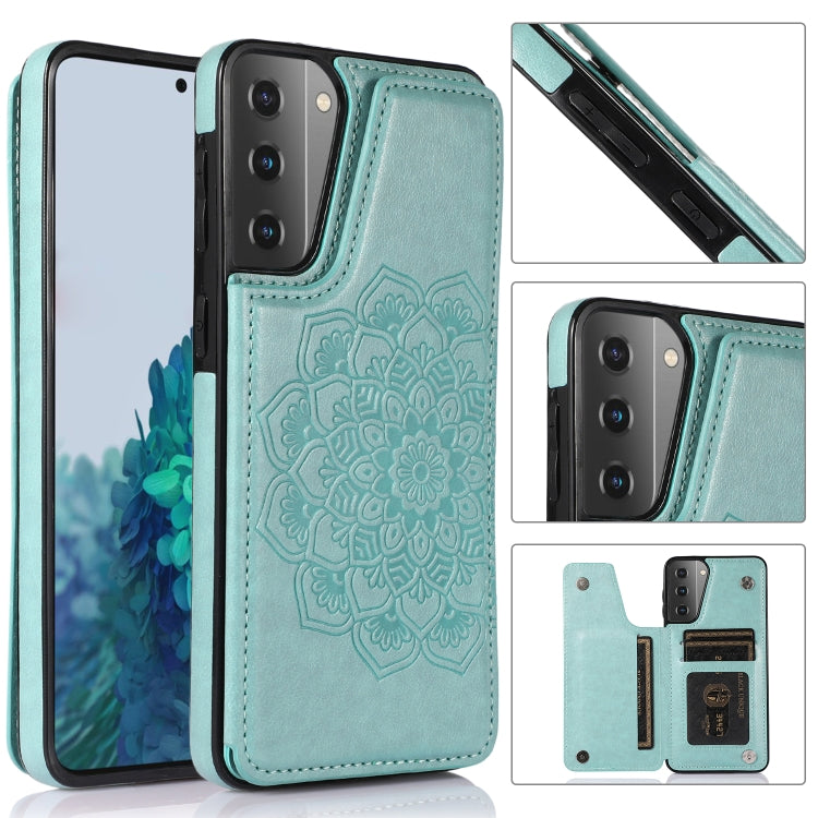 Custodia per telefono con doppia fibbia Mandala PU + TPU, For Samsung Galaxy A42 5G, For Samsung Galaxy S21+ 5G, For Samsung Galaxy S21 Ultra 5G, For Samsung Galaxy S21 5G