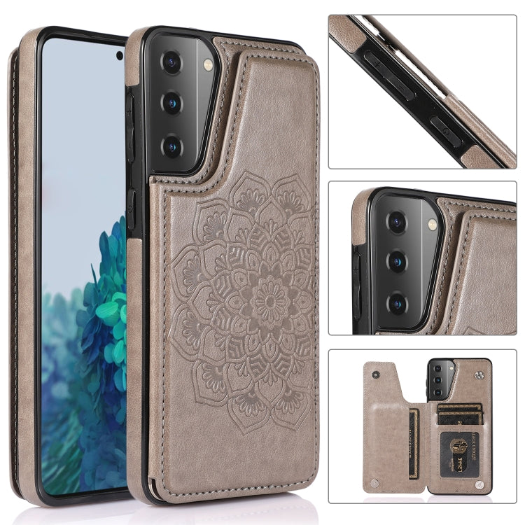 Custodia per telefono con doppia fibbia Mandala PU + TPU, For Samsung Galaxy A42 5G, For Samsung Galaxy S21+ 5G, For Samsung Galaxy S21 Ultra 5G, For Samsung Galaxy S21 5G