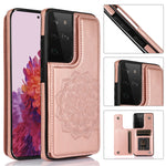 Custodia per telefono con doppia fibbia Mandala PU + TPU, For Samsung Galaxy A42 5G, For Samsung Galaxy S21+ 5G, For Samsung Galaxy S21 Ultra 5G, For Samsung Galaxy S21 5G