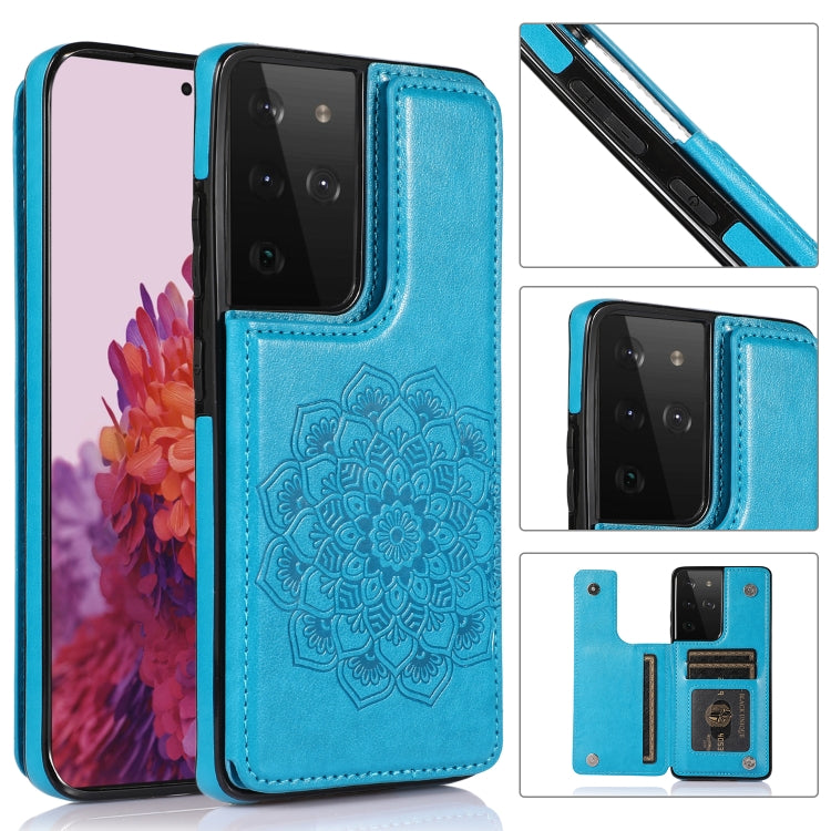 Custodia per telefono con doppia fibbia Mandala PU + TPU, For Samsung Galaxy A42 5G, For Samsung Galaxy S21+ 5G, For Samsung Galaxy S21 Ultra 5G, For Samsung Galaxy S21 5G