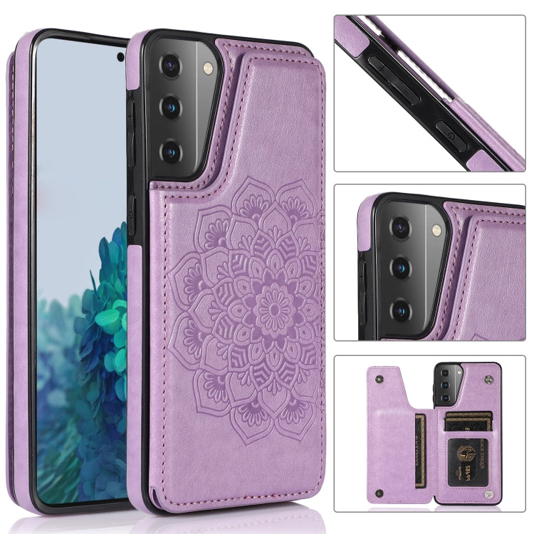 Custodia per telefono con doppia fibbia Mandala PU + TPU, For Samsung Galaxy A42 5G, For Samsung Galaxy S21+ 5G, For Samsung Galaxy S21 Ultra 5G, For Samsung Galaxy S21 5G
