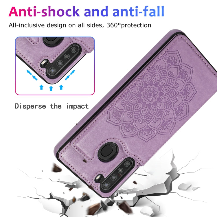 Custodia per telefono con doppia fibbia Mandala PU + TPU, For Samsung Galaxy A21, For Samsung Galaxy S21 FE 5G, For Samsung Galaxy A12, For Samsung Galaxy A72