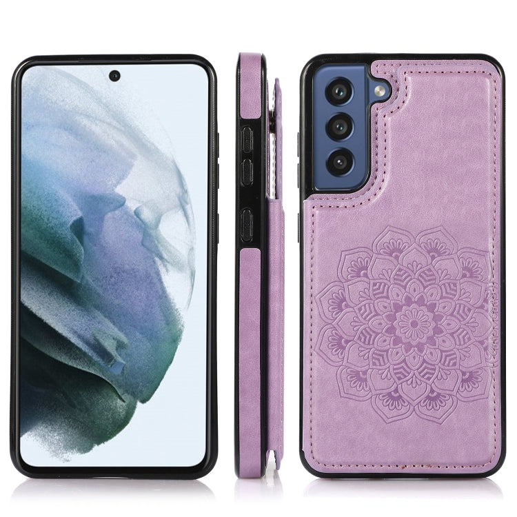Custodia per telefono con doppia fibbia Mandala PU + TPU, For Samsung Galaxy A21, For Samsung Galaxy S21 FE 5G, For Samsung Galaxy A12, For Samsung Galaxy A72