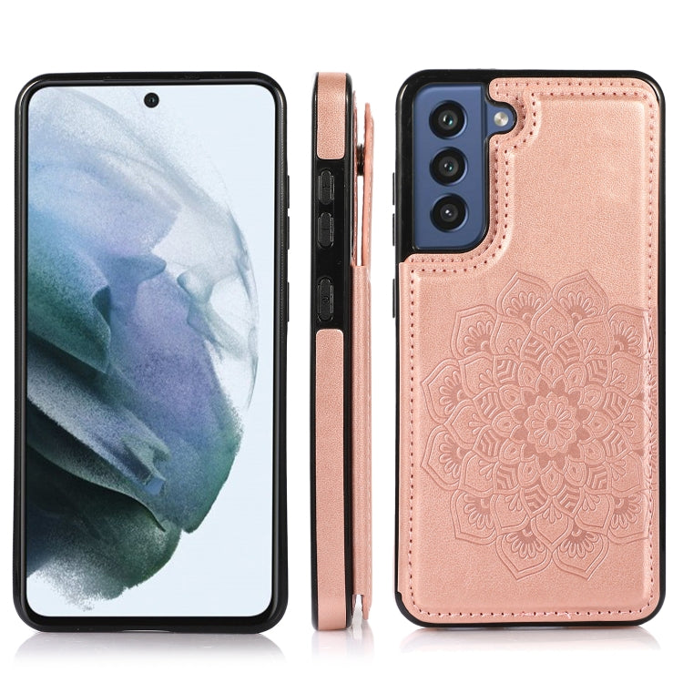 Custodia per telefono con doppia fibbia Mandala PU + TPU, For Samsung Galaxy A21, For Samsung Galaxy S21 FE 5G, For Samsung Galaxy A12, For Samsung Galaxy A72