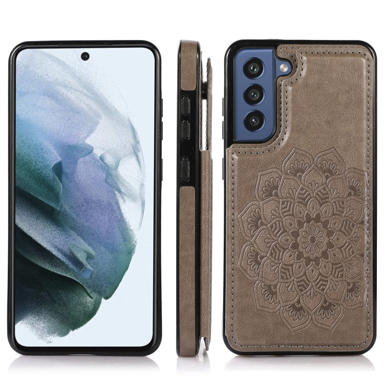Custodia per telefono con doppia fibbia Mandala PU + TPU, For Samsung Galaxy A21, For Samsung Galaxy S21 FE 5G, For Samsung Galaxy A12, For Samsung Galaxy A72