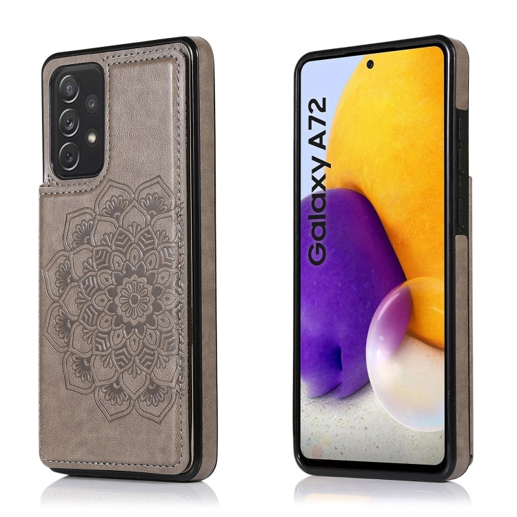 Custodia per telefono con doppia fibbia Mandala PU + TPU, For Samsung Galaxy A21, For Samsung Galaxy S21 FE 5G, For Samsung Galaxy A12, For Samsung Galaxy A72