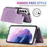 Custodia per telefono con doppia fibbia Mandala PU + TPU, For Samsung Galaxy S22 5G, For Samsung Galaxy S22+ 5G, For Samsung Galaxy S22 Ultra 5G