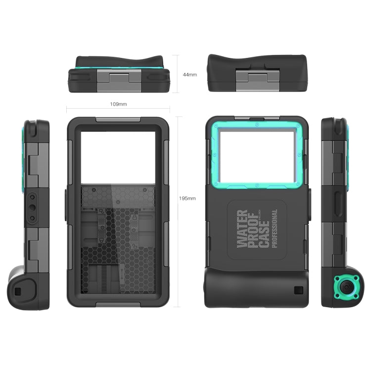 Custodia protettiva impermeabile per immersione di seconda generazione RedPepper, Black + Blue, Black + Orange, Black + Green, Black