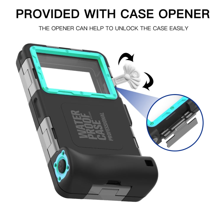 Custodia protettiva impermeabile per immersione di seconda generazione RedPepper, Black + Blue, Black + Orange, Black + Green, Black