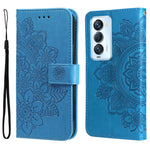 Custodia per telefono in pelle con flip in rilievo con fiori a 7 petali, For Tecno Camon 18/18P, For Tecno Camon 18 Premier, For Infinix Hot 11S, For OPPO Realme C31 4G