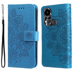 Custodia per telefono in pelle con flip in rilievo con fiori a 7 petali, For Tecno Camon 18/18P, For Tecno Camon 18 Premier, For Infinix Hot 11S, For OPPO Realme C31 4G