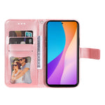 Custodia per telefono in pelle con flip in rilievo con fiori a 7 petali, For Infinix Hot 11S NFC, For OPPO Reno7 Pro 5G, For Infinix Smart 6