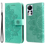 Custodia per telefono in pelle con flip in rilievo con fiori a 7 petali, For Infinix Hot 11S NFC, For OPPO Reno7 Pro 5G, For Infinix Smart 6