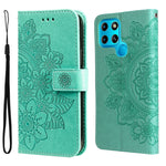 Custodia per telefono in pelle con flip in rilievo con fiori a 7 petali, For Infinix Hot 11S NFC, For OPPO Reno7 Pro 5G, For Infinix Smart 6