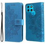 Custodia per telefono in pelle con flip in rilievo con fiori a 7 petali, For Infinix Hot 11S NFC, For OPPO Reno7 Pro 5G, For Infinix Smart 6