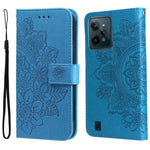 Custodia per telefono in pelle con flip in rilievo con fiori a 7 petali, For Tecno Camon 18/18P, For Tecno Camon 18 Premier, For Infinix Hot 11S, For OPPO Realme C31 4G
