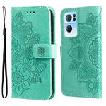 Custodia per telefono in pelle con flip in rilievo con fiori a 7 petali, For Infinix Hot 11S NFC, For OPPO Reno7 Pro 5G, For Infinix Smart 6