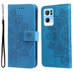 Custodia per telefono in pelle con flip in rilievo con fiori a 7 petali, For Infinix Hot 11S NFC, For OPPO Reno7 Pro 5G, For Infinix Smart 6