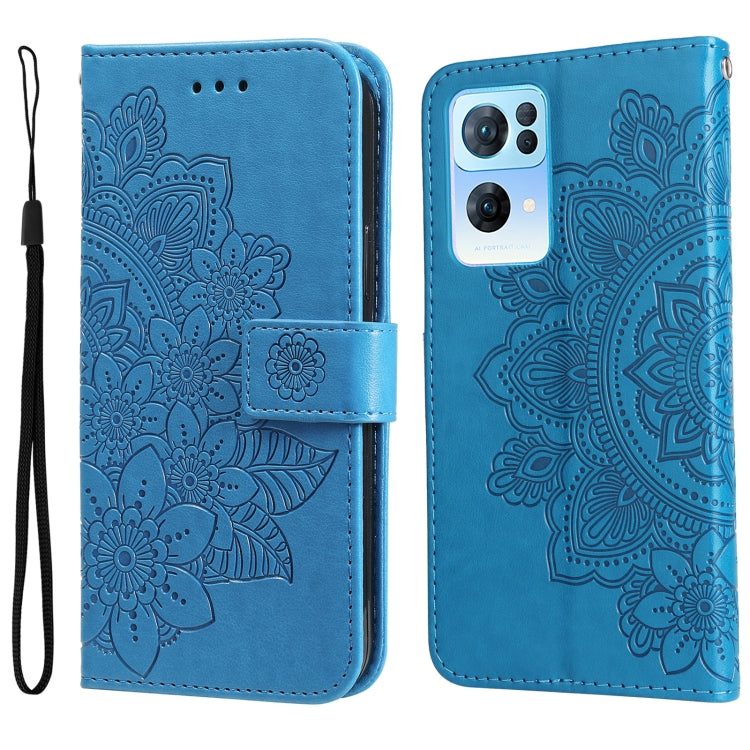 Custodia per telefono in pelle con flip in rilievo con fiori a 7 petali, For Infinix Hot 11S NFC, For OPPO Reno7 Pro 5G, For Infinix Smart 6