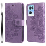 Custodia per telefono in pelle con flip in rilievo con fiori a 7 petali, For Infinix Hot 11S NFC, For OPPO Reno7 Pro 5G, For Infinix Smart 6