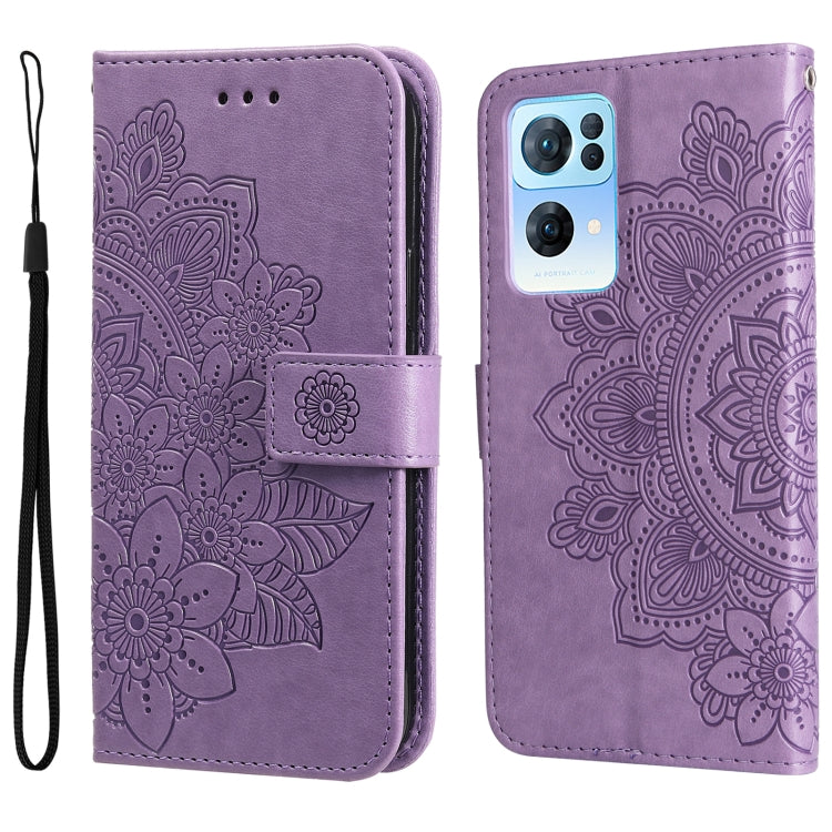 Custodia per telefono in pelle con flip in rilievo con fiori a 7 petali, For Infinix Hot 11S NFC, For OPPO Reno7 Pro 5G, For Infinix Smart 6