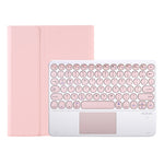 YA610B-A Custodia in pelle per tastiera Bluetooth color caramello Texture al tatto con tasti tondi con touchpad, For Samsung Galaxy Tab S6 Lite 10.4 inch SM-P610 / SM-P615, For Samsung Galaxy Tab A8 10.5 2021 SM-X200 / SM-X205                          ...