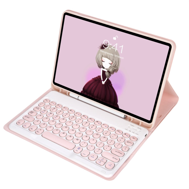 YA700B Custodia in pelle per tastiera Bluetooth color caramello con texture al tatto, For Samsung Galaxy Tab S6 Lite 10.4 inch SM-P610 / SM-P615, For Samsung Galaxy Tab A8 10.5 2021 SM-X200 / SM-X205                                                     ...