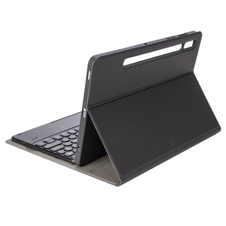 YA610B-A Custodia in pelle per tastiera Bluetooth con cappuccio rotondo in pelle di agnello con touchpad, For Samsung Galaxy Tab S6 Lite 10.4 inch SM-P610 / SM-P615, For Samsung Galaxy Tab A8 10.5 2021 SM-X200 / SM-X205                                 ...