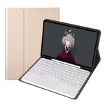 YA610B-A Custodia in pelle per tastiera Bluetooth con cappuccio rotondo in pelle di agnello con touchpad, For Samsung Galaxy Tab S6 Lite 10.4 inch SM-P610 / SM-P615, For Samsung Galaxy Tab A8 10.5 2021 SM-X200 / SM-X205                                 ...