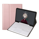 YA610B-A Custodia in pelle per tastiera Bluetooth con cappuccio rotondo in pelle di agnello con touchpad, For Samsung Galaxy Tab S6 Lite 10.4 inch SM-P610 / SM-P615, For Samsung Galaxy Tab A8 10.5 2021 SM-X200 / SM-X205                                 ...