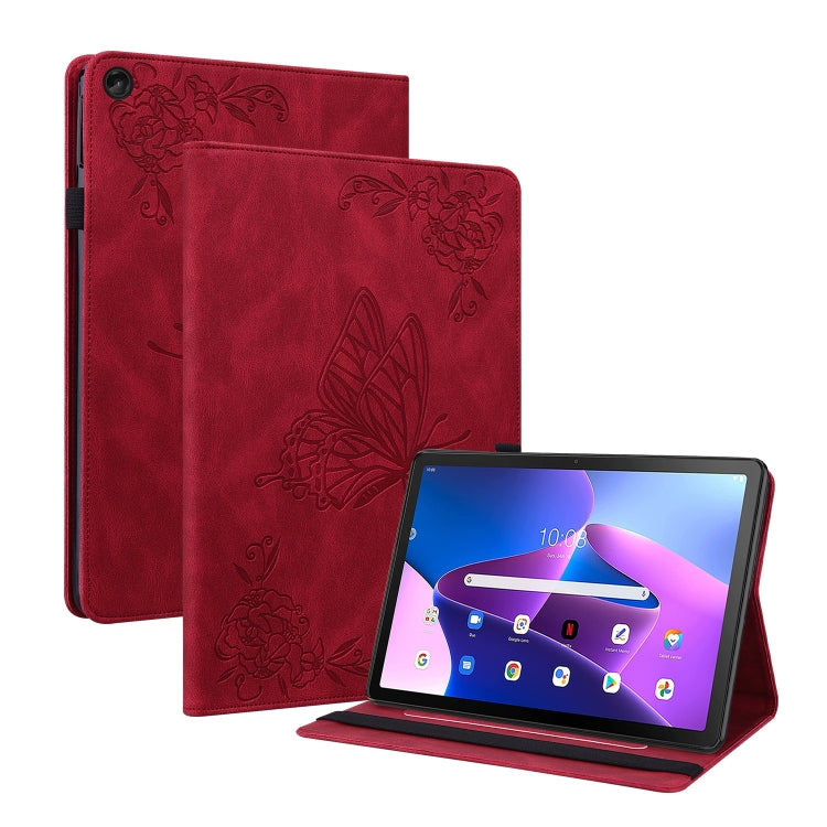 Custodia per tablet in pelle goffrata fiore di farfalla, For Lenovo Tab M10 Plus 10.6 3rd Gen, For Lenovo Tab P11 TB-J606F